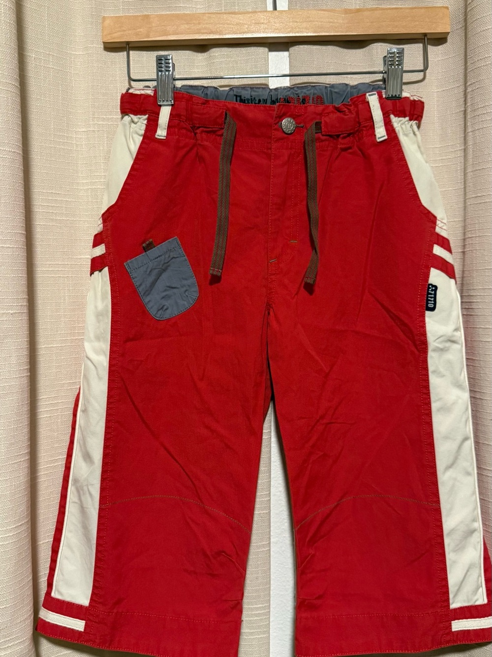 Oilily Red Jogger-Style Sweatpants with White Side Panels